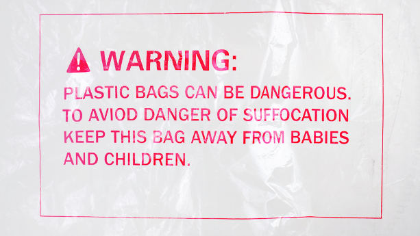 塑料袋窒息警告