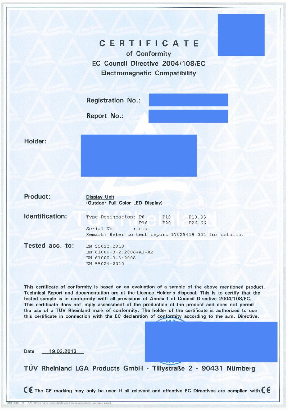 EC Certificate Of Conformity Sky Factory 53 OFF