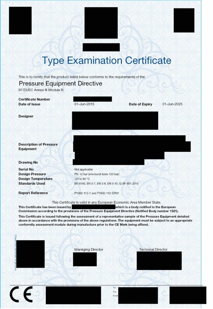 Type Examination Certificates sample Type Examination Certificates sample width=