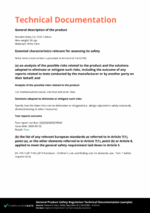 General Product Safety Regulation Technical Documentation Guide