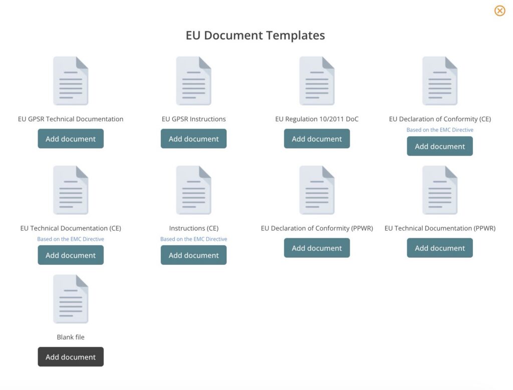 Step 1: Select template