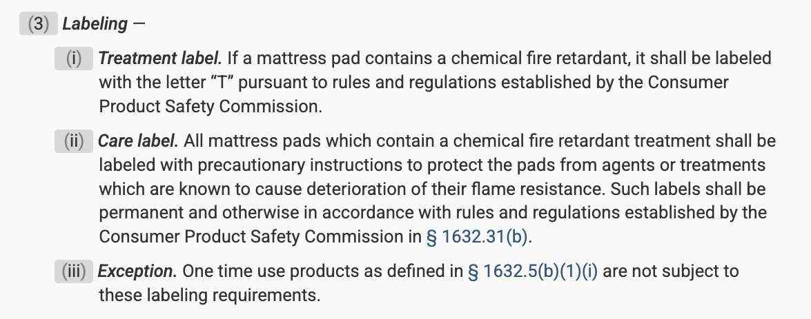 Mattress label Mattress label