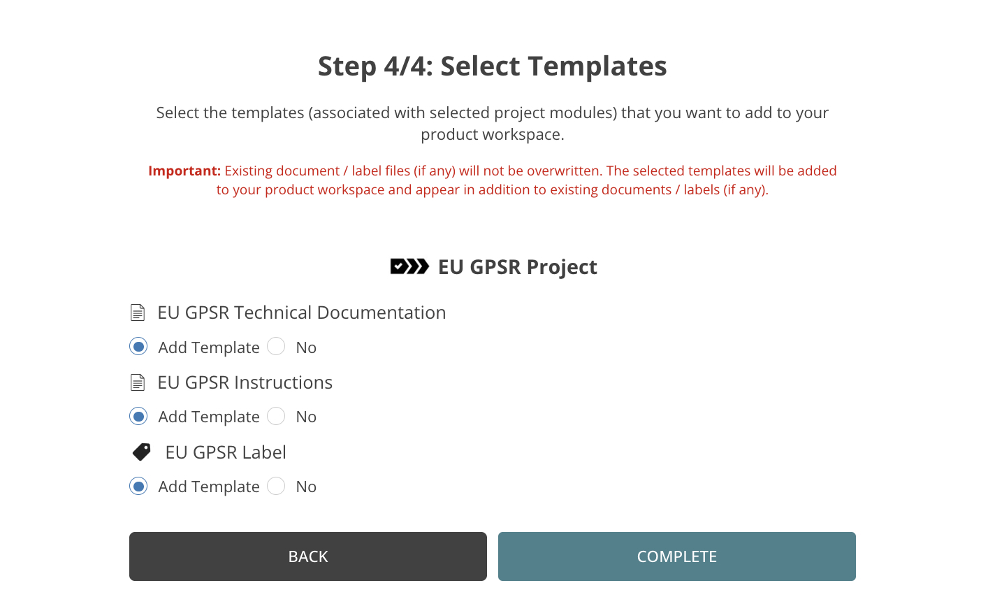GPSR Templates/widgets