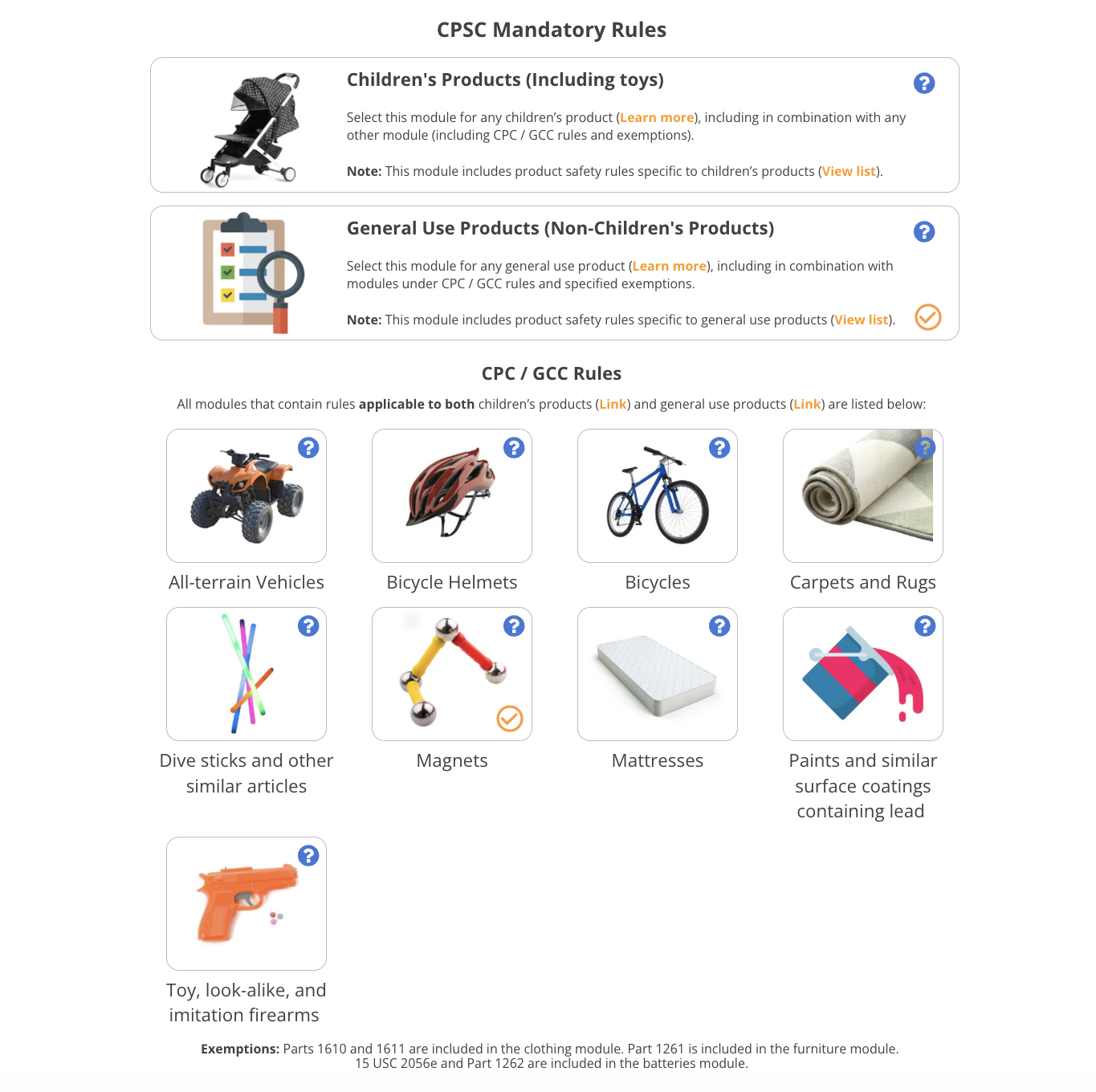General Use  Product Modules
